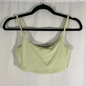 Aerie Bralette Women's Small Green Strappy Padded Pullover Stretchy Adjustable